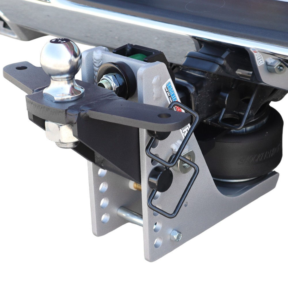 Shocker Hitch Streamline 10K Aluminum 2 Inch Air Receiver Hitch & Raised Sway Bar Tab Ball Mount 2 Inch Hitch Balls, large image number 1