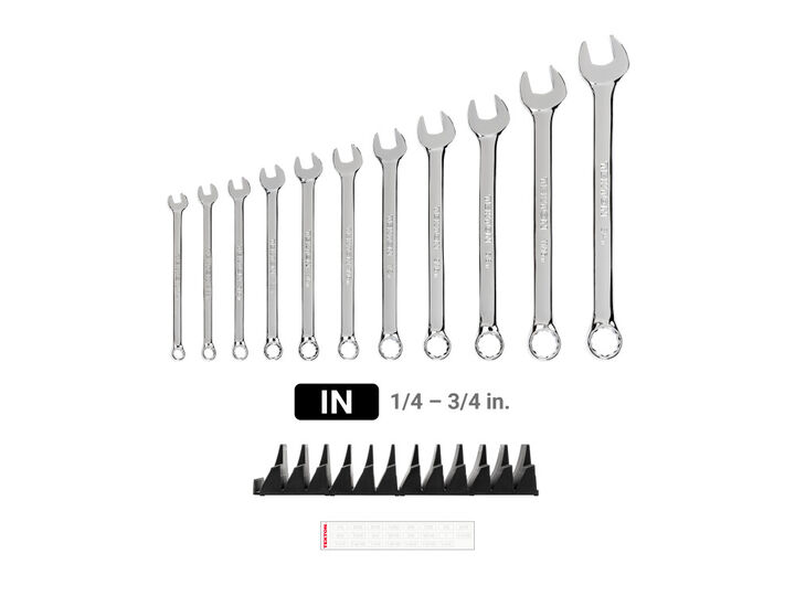 Tekton Combination Wrench Set, Modular Organizers, 11 Piece (1/4-3/4 Inch), large image number 1