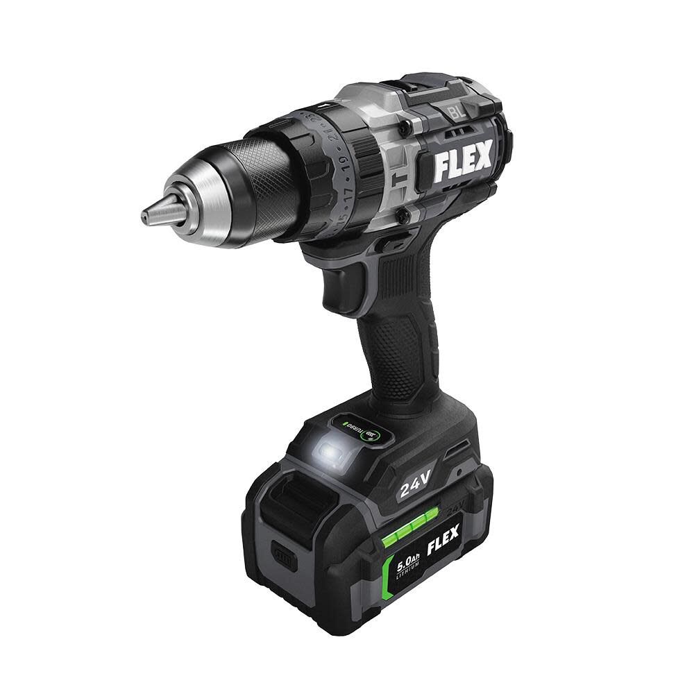 FLEX 24V 1 2 In. 2 Speed Hammer Drill With Turbo Mode Kit FX1271T