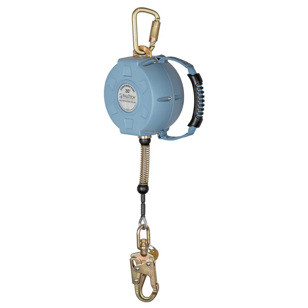 Falltech Contractor C Single Leg SRL with 30' Cable & Carabiner, large image number 1