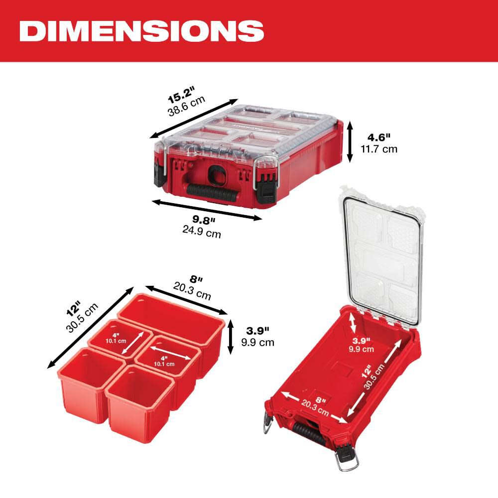 Milwaukee PACKOUT Compact Organizer, large image number 3