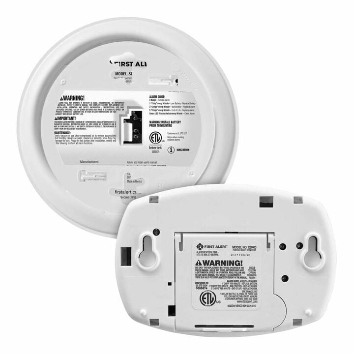 First Alert SMI100 Battery Operated Smoke Alarm & CO400 CO Alarm Value Pack, large image number 6