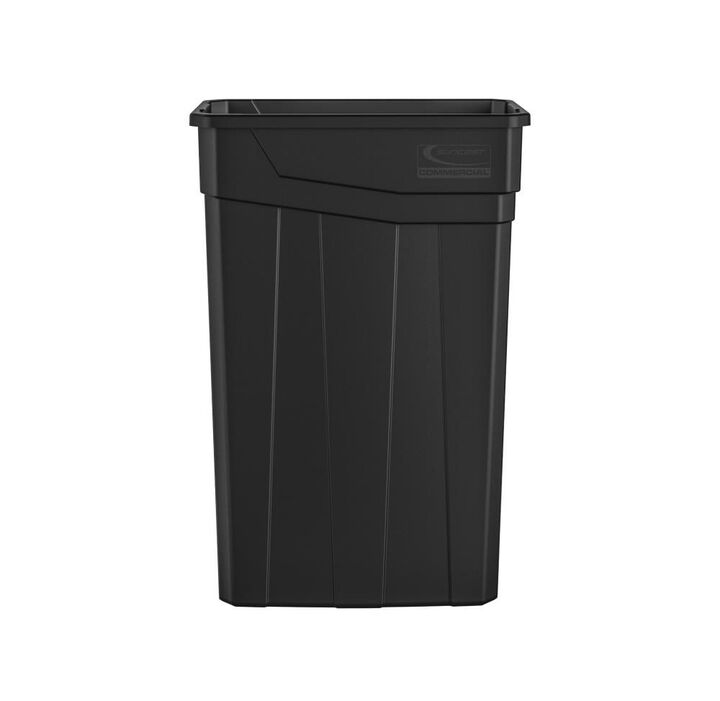 Suncast Plastic Slim Trash Can - 23 Gallon Black, large image number 1