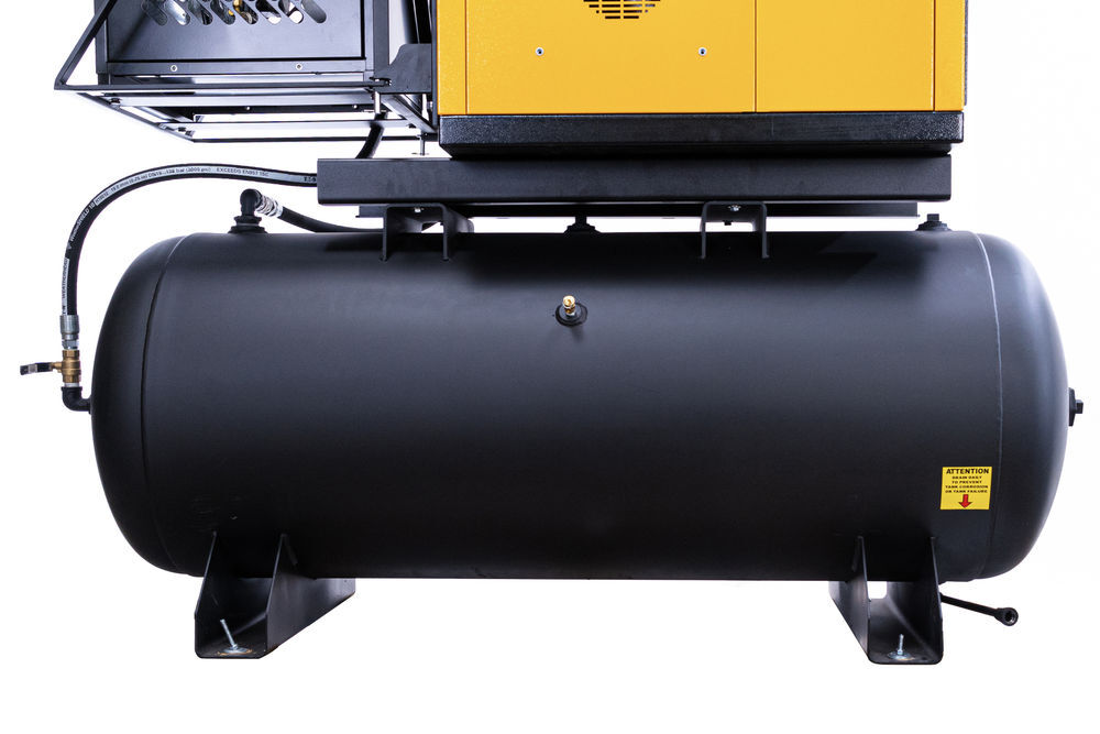 EMAX 230V 7.5HP 1PH 120 Gallon Horizontal Rotary Screw Air Compressor, large image number 4