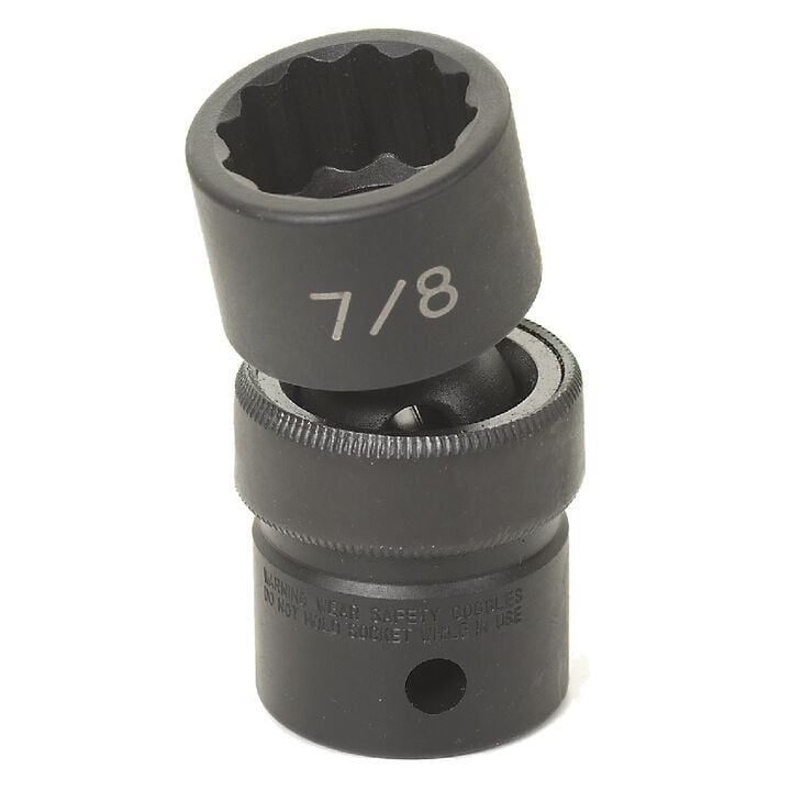 Grey Pneumatic 1/2 Inch Drive x 1/2 Inch Standard 12 Point Universal Impact Socket