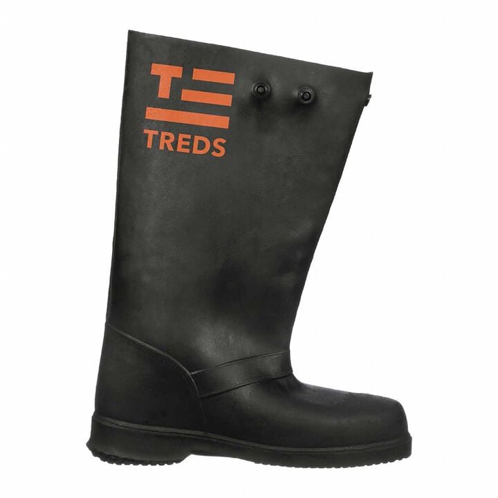 TREDS 17 Inch Rubber Concrete Over-the-Shoe Slush Boots Black 2X Size 17+