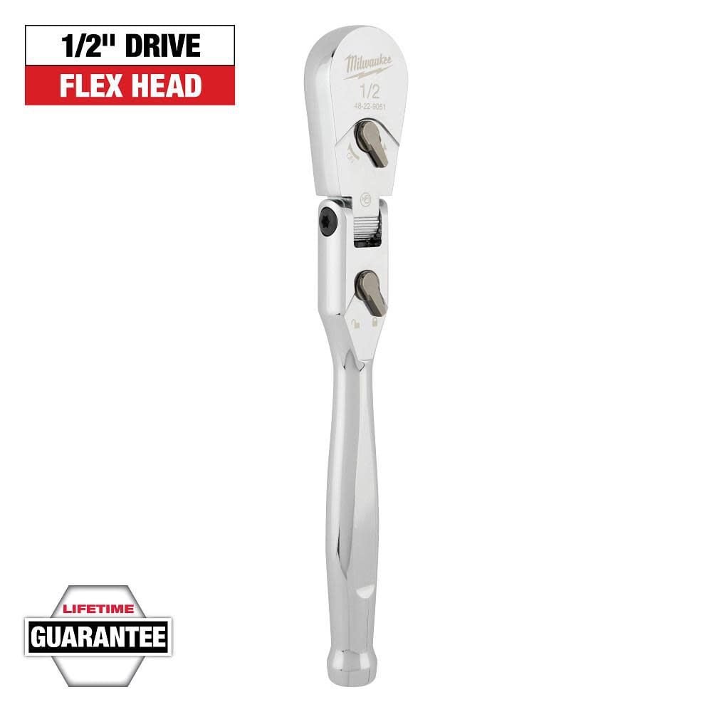 Milwaukee 1/2inch Drive 11inch Flex Head Ratchet, large image number 1
