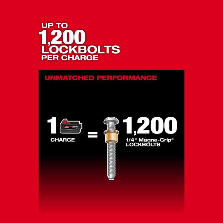 Milwaukee M18 FUEL 1/4inch Lockbolt Tool with ONE-KEY (Bare Tool), large image number 4