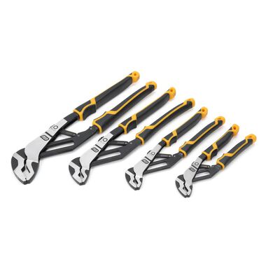 GEARWRENCH 4 Pc Pitbull Auto-Bite Tongue & Groove Dual Material Pliers with K9 Jaws, large image number 0