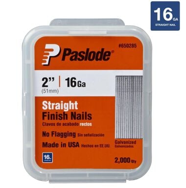Paslode 2000 Pack 2in- 16 Ga. Galv Straight Finishing Nails