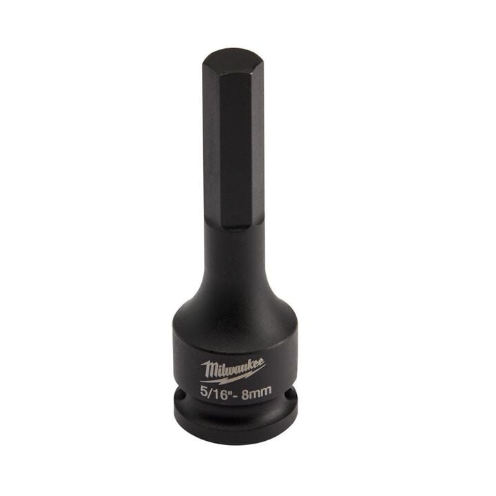 Milwaukee SHOCKWAVE Lineman's 3/8 in. Drive 5/16 in. - 8mm Hex Bit Socket, large image number 3