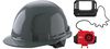 Milwaukee Gray Front Brim Vented Hard Hat with 4pt Ratcheting Suspension Type 1 Class C & BOLT Cooling Fan Bundle, small image number 1