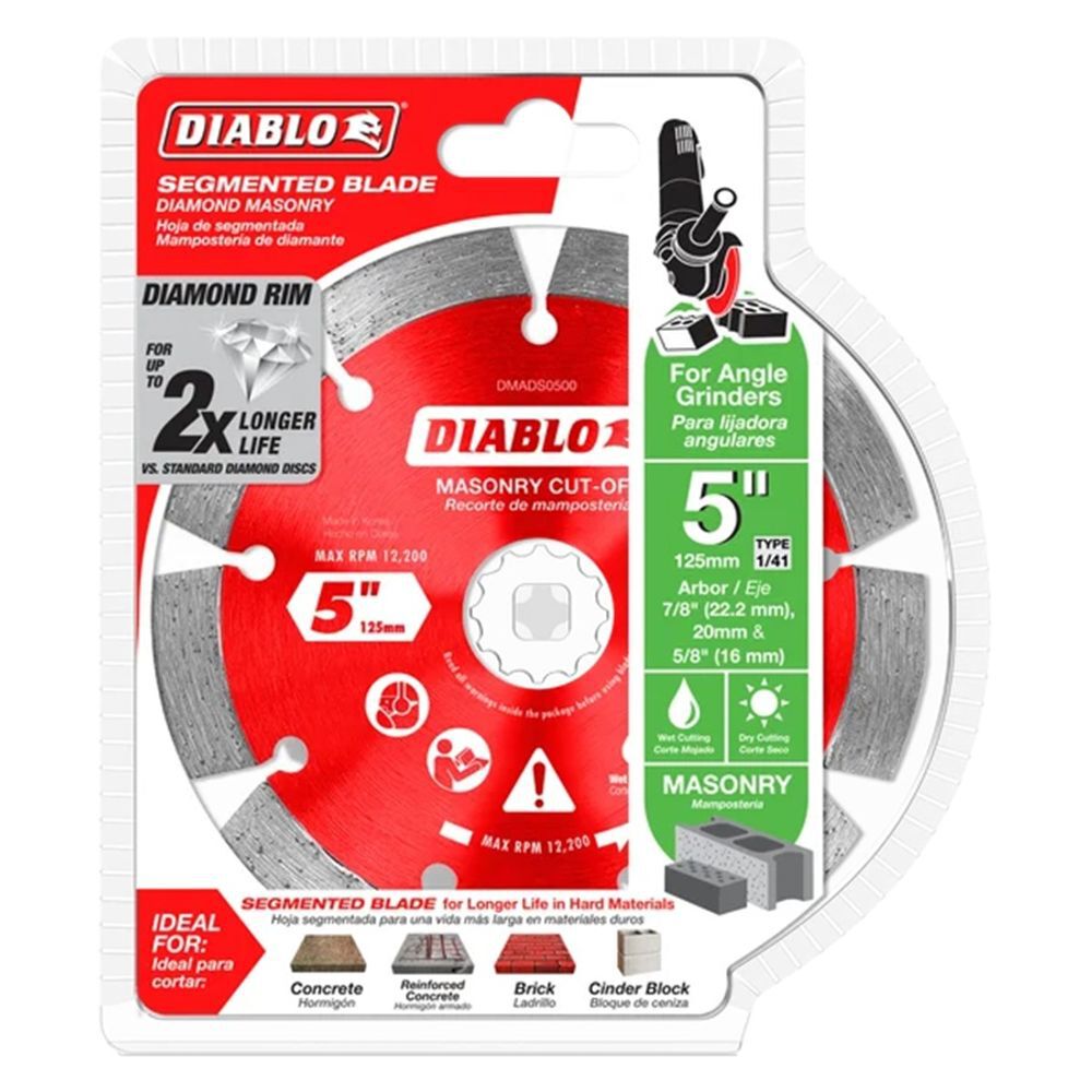 Diablo Tools 5 Inch Segmented Rim Diamond Cut-Off Blade for Masonry, large image number 2