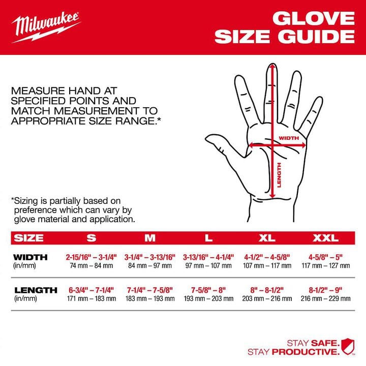 Milwaukee Lightweight Work Glove With Flexible Cuff, Medium, large image number 2