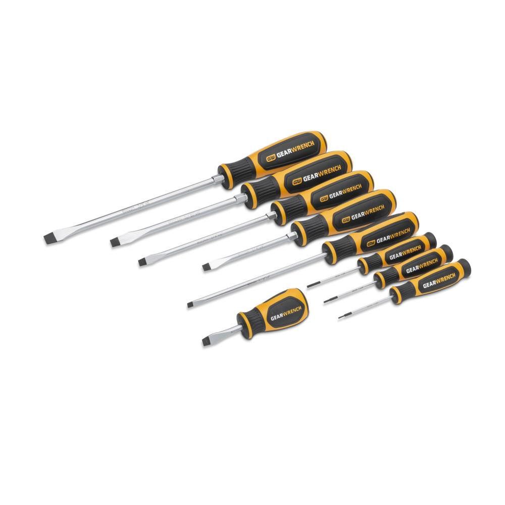 GEARWRENCH Slotted Dual Material Screwdriver Set in Foam Storage Tray 9pc, large image number 6