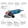 Bosch 5 Inch X-LOCK Variable Speed Angle Grinder with Paddle Switch Reconditioned, small image number 2