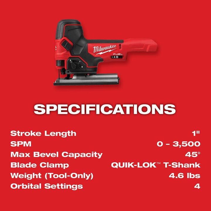 Milwaukee M18 FUEL Barrel Grip Jig Saw (Bare Tool), large image number 7