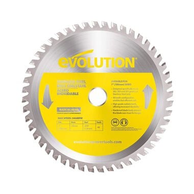 Evolution Power Tools 7in x 48T Stainless Steel Cutting Circular Saw Blade