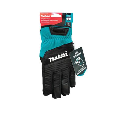 Makita Utility Work Gloves Open Cuff Flexible Protection XL, large image number 1