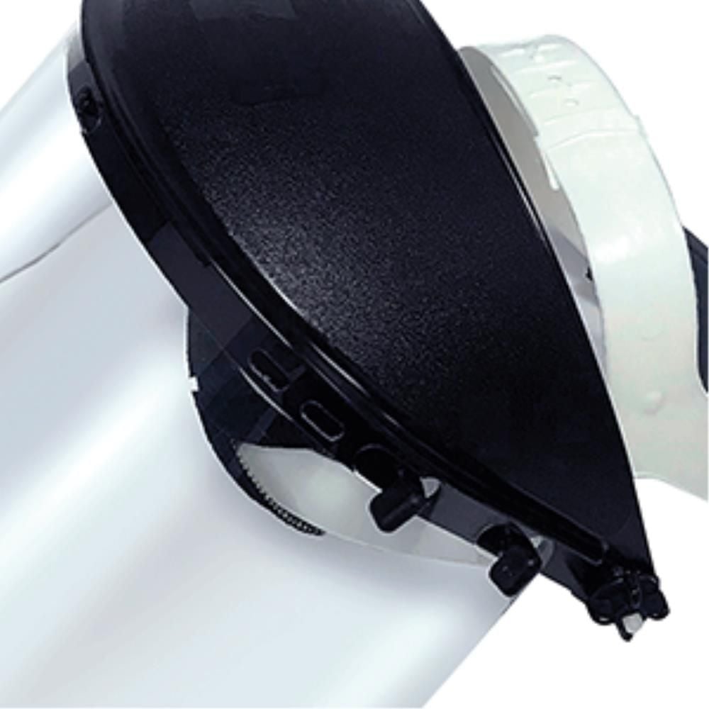 Jackson Safety Lightweight Scratch Resistant Safety Headgear with Ratchet Suspension and Clear Anti-Fog Acetate Window Sweatband Nylon Black, large image number 2