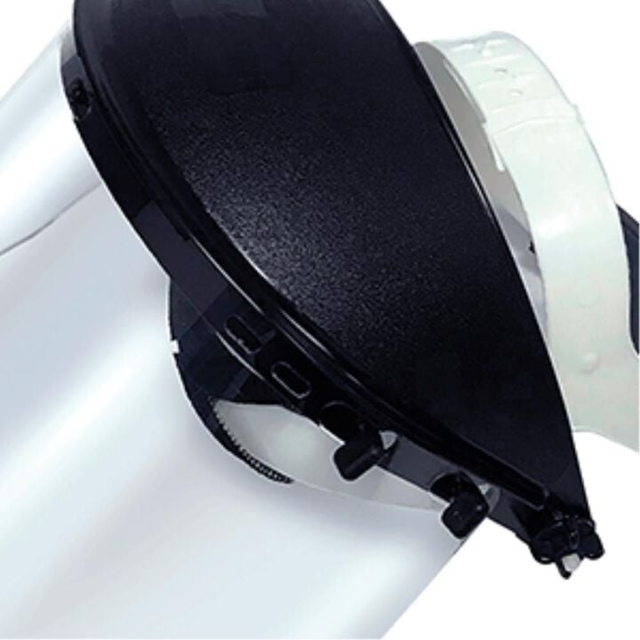 Jackson Safety Lightweight Scratch Resistant Safety Headgear with Ratchet Suspension and Clear Anti-Fog Acetate Window Sweatband Nylon Black, large image number 1