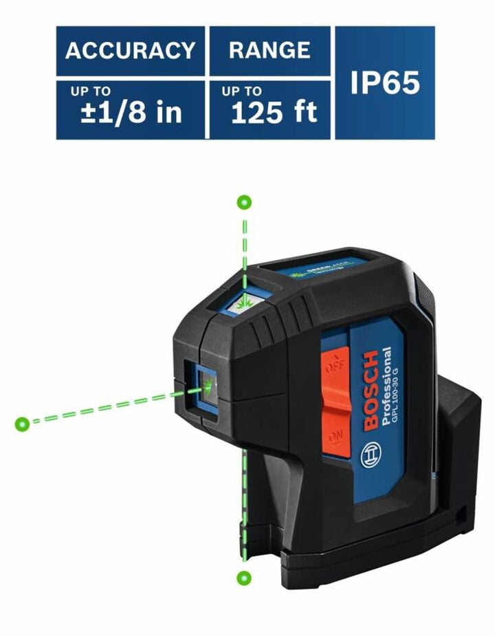 Bosch Laser Level Green Beam Three Point Self Leveling Alignment, large image number 5