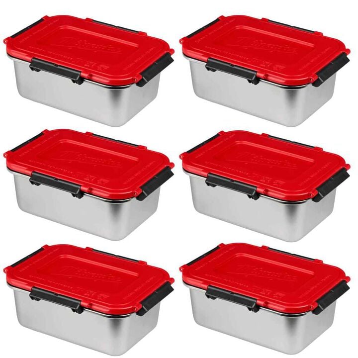 Milwaukee Stainless Steel Containers for M18 Jobsite Lunch Warmer 6 Pieces