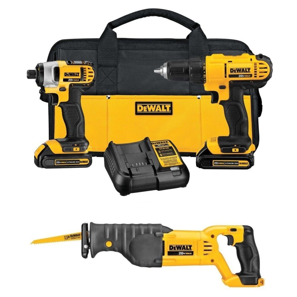 DEWALT 20V MAX Combo Kit and Reciprocating Saw Bundle – DCK240C2-DCS380B