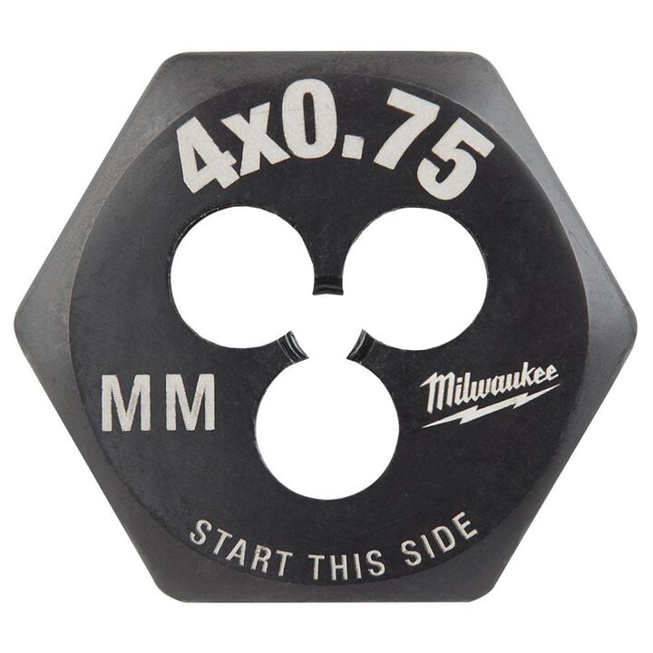 Milwaukee M4-0.75 mm 1-Inch Hex Threading Die, large image number 0