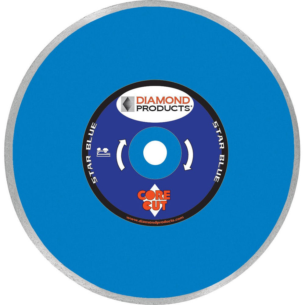 Diamond Products TD2B Star Blue 4 Inch Continuous Rim Diamond Blade for Tile, large image number 1
