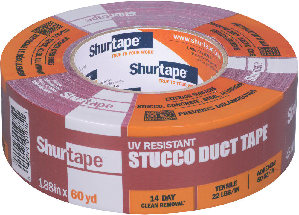 Shurtape PC 667 Duct Tape Outdoor Stucco Red 48mm x 55m, large image number 1