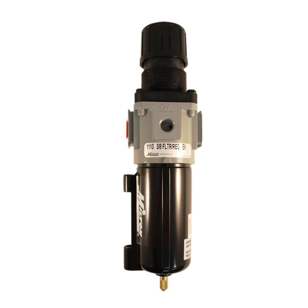 Milton Piggyback Filter Regulator 3/8 In. NPT Metal Bowl - 1110