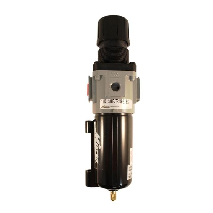 Milton Piggyback Filter Regulator 3/8 In. NPT Metal Bowl