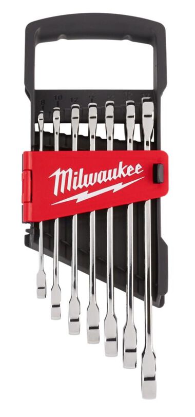 Milwaukee 7pc Ratcheting Combination Wrench Set - Metric, large image number 12