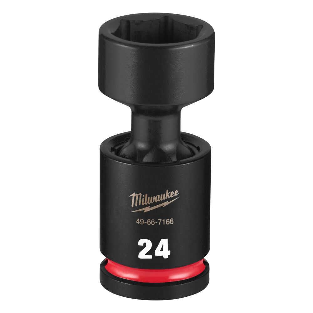 Milwaukee SHOCKWAVE Impact Duty 1/2 Inch Drive 24MM Standard Swivel Socket - 49-66-7166