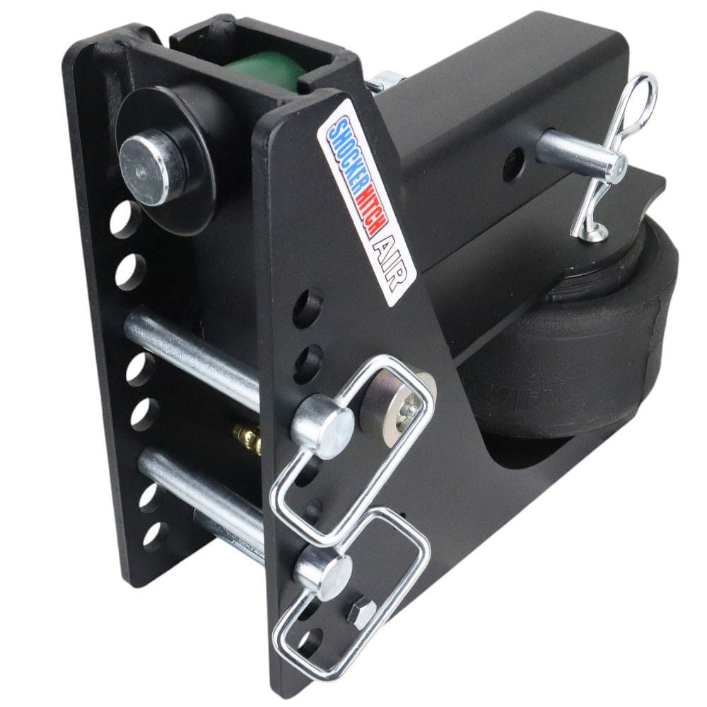 Shocker Hitch 14K 2 1/2 Inch Max Black Air Receiver Hitch & Chrome Combo Ball Mount with 2 Inch & 2 5/16 Inch Hitch Balls, large image number 5
