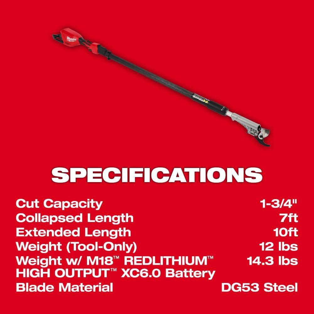 Milwaukee M18 Brushless Telescoping Pole Pruning Shears Bare Tool 3008 20 Simolary simolary.com 7
