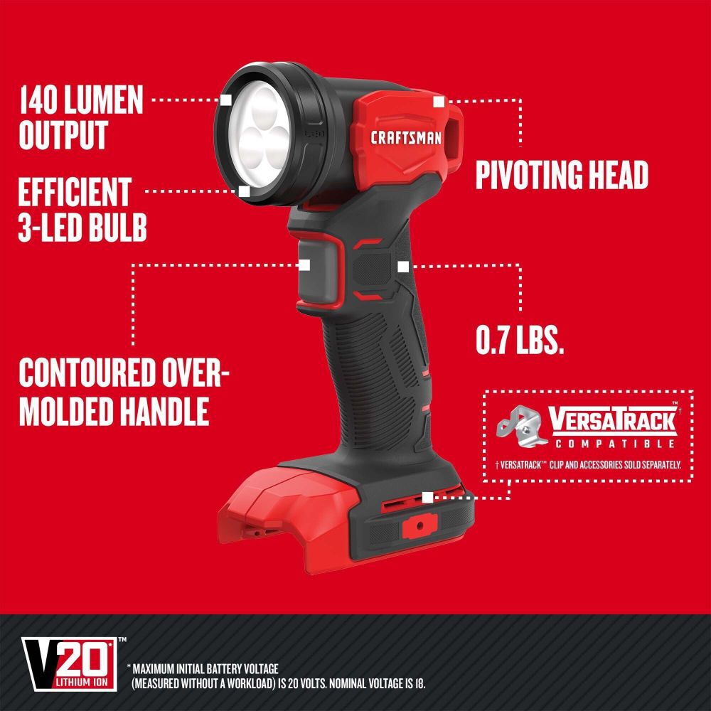 CRAFTSMAN V20 Cordless 8-Tool Combo Kit with Two 2.0 Ah Batteries and Charger, large image number 8