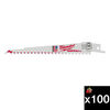 Milwaukee 6 Inch 5 TPI Super Sawzall Blade Bundle, 100 Pieces, small image number 1