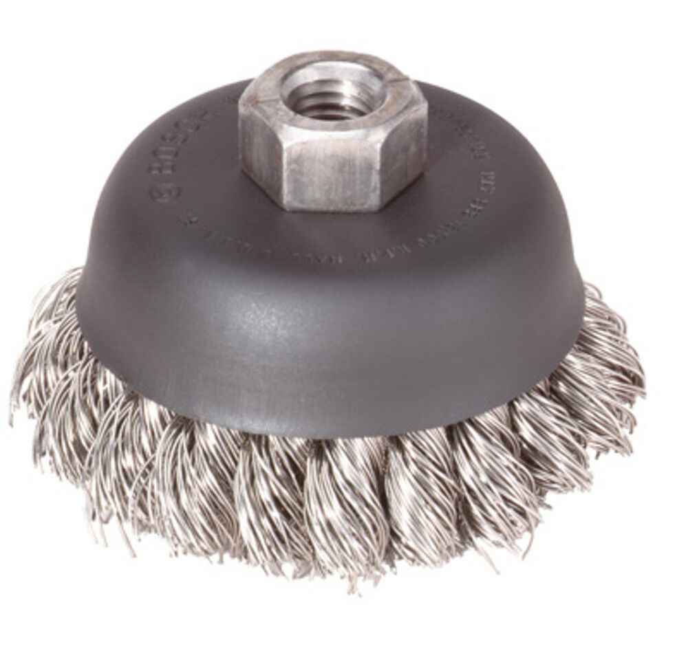 Bosch 6 Inch Wheel Diameter 5/8-11 Arbor Carbon Steel Knotted Wire Cup Brush, large image number 1