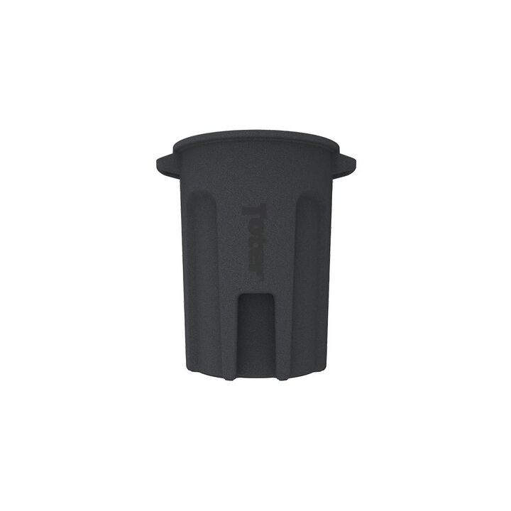 Toter 44 Gallon Round Trash Can with Lift Handle Dark Gray Granite, large image number 8