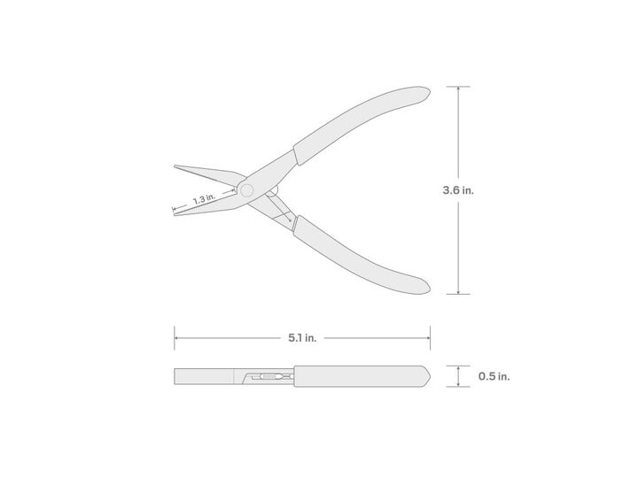 Tekton Mini Flat Nose Pliers (Serrated Jaw), large image number 6