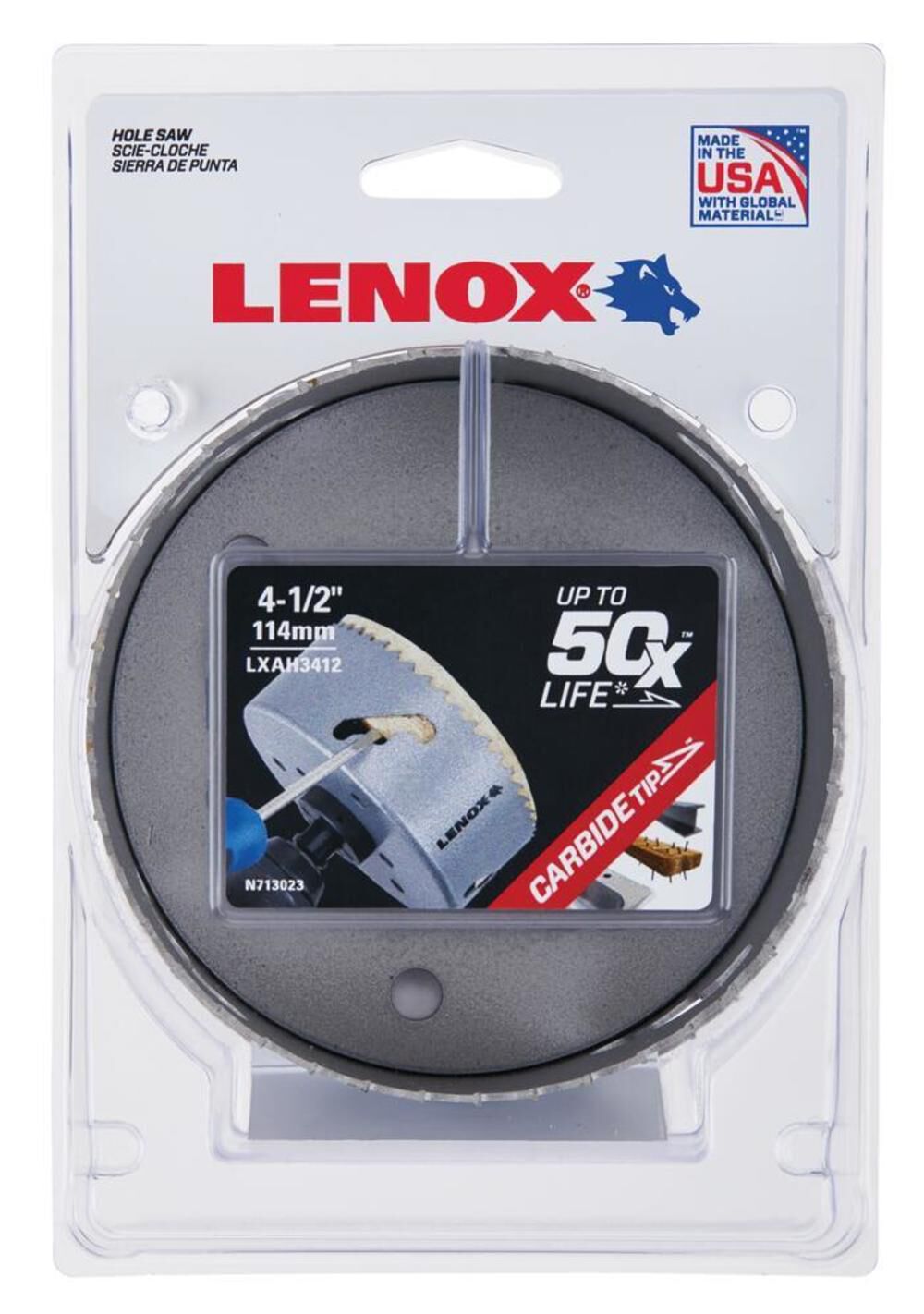 Lenox Hole Saw Carbide Tipped 4 1/2in 114mm, large image number 2