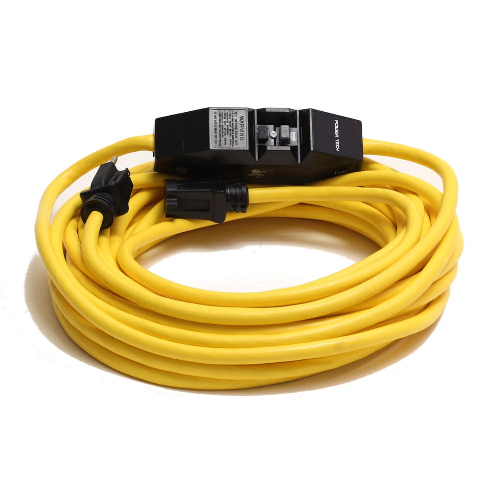 Century Wire Power Tech 25 ft 12/3 SJTW Yellow Extension Cord, large image number 1