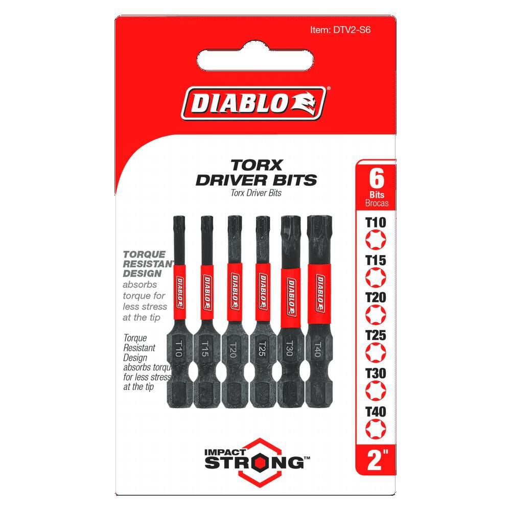 Diablo Tools 2 Inch Torx Drive Bit Assorted Pack 6pc, large image number 2