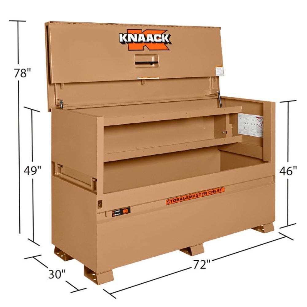Knaack Model 90 57.5 Cu-Ft. Tan Steel Piano Box with KL (Padlock), large image number 2