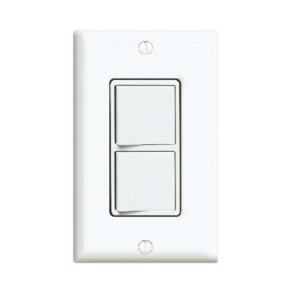 Leviton Rocker Switch 15A 120/277V White 1 Pole AC Quiet, large image number 2