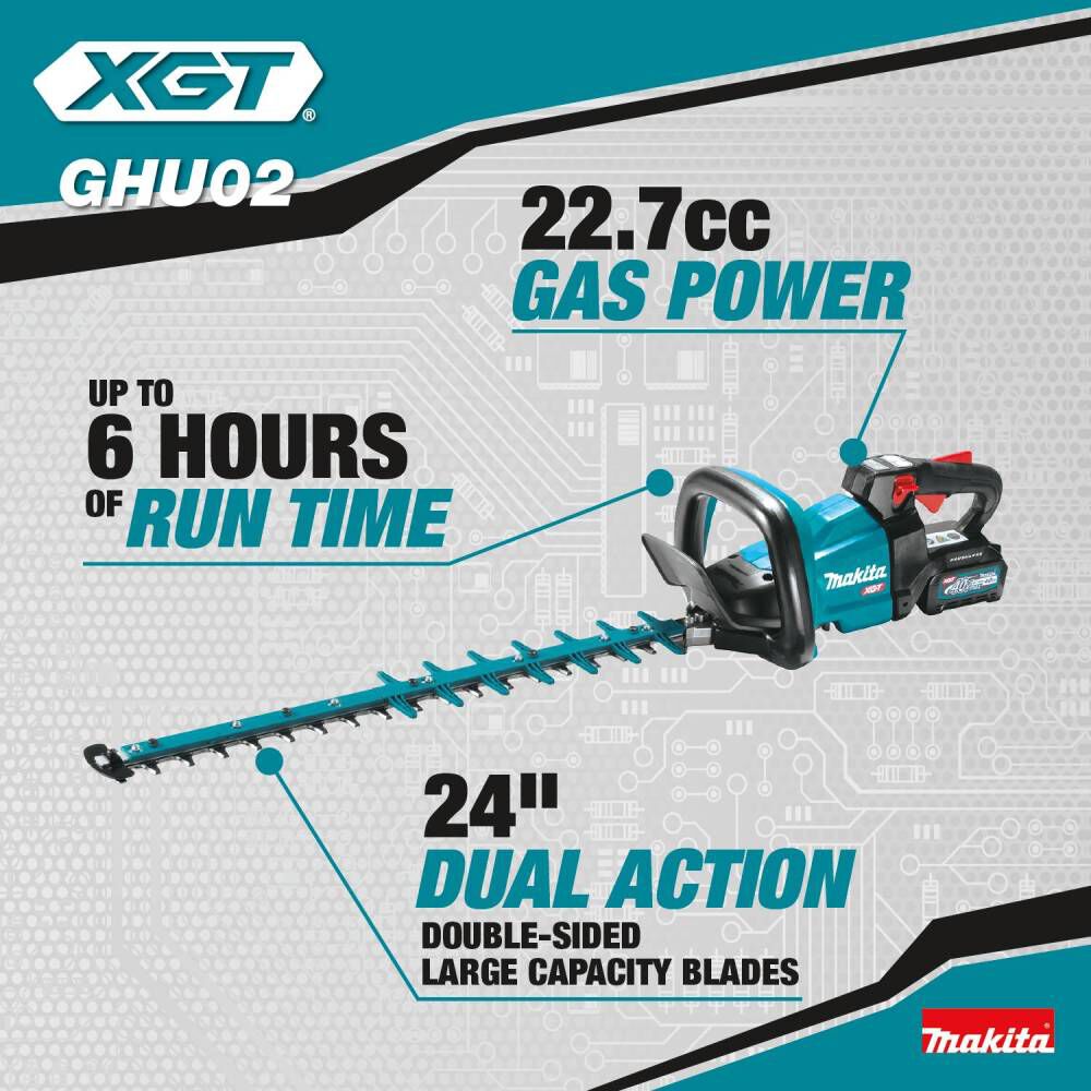 Makita 40V max XGT Hedge Trimmer Kit 24in Brushless Cordless, large image number 3