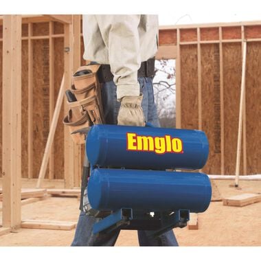 Emglo Heavy-Duty 4 gal Oil-Lube Stacked Tank Contractor Air Compressor, large image number 2