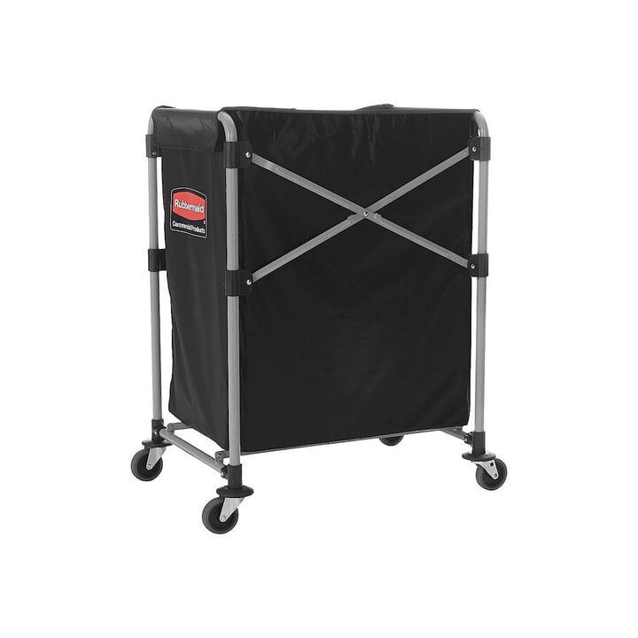 Rubbermaid 220 Lbs 8 Bushel Black Single Stream Collapsible X-Cart Basket, large image number 5